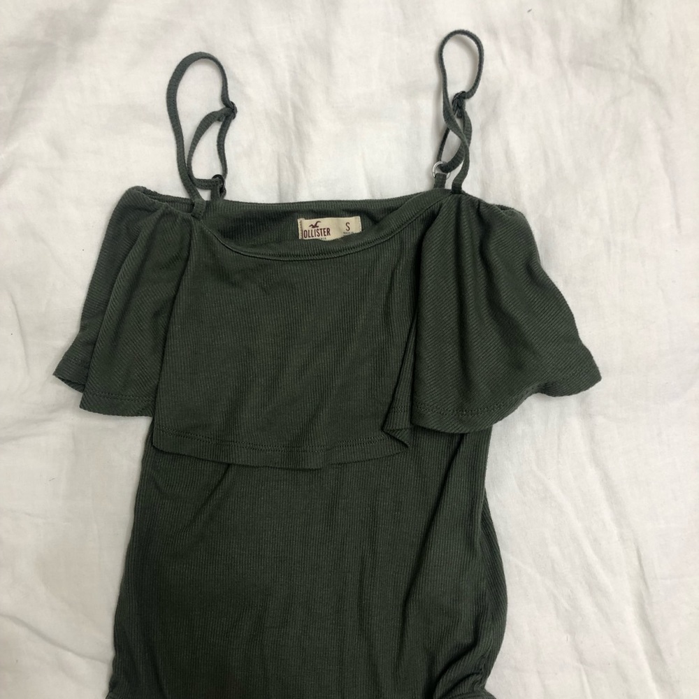 Hollister olive green tank bodysuit. Comfortable material, size small